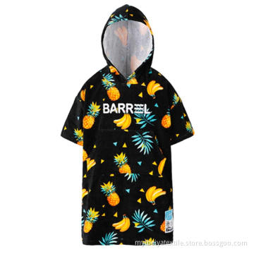 Wholesale Cotton Custom Printed Kids Towel Poncho
